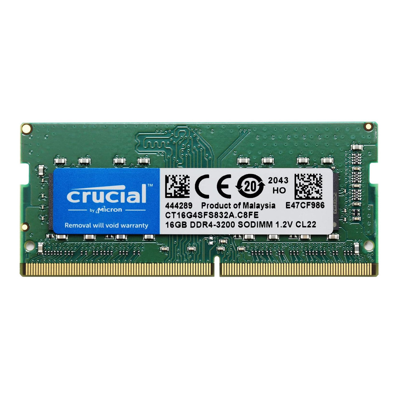 Crucial 16 GB DDR4 3200 SODIMM Laptop Memory - CT16G4SFS832A – AAAWave