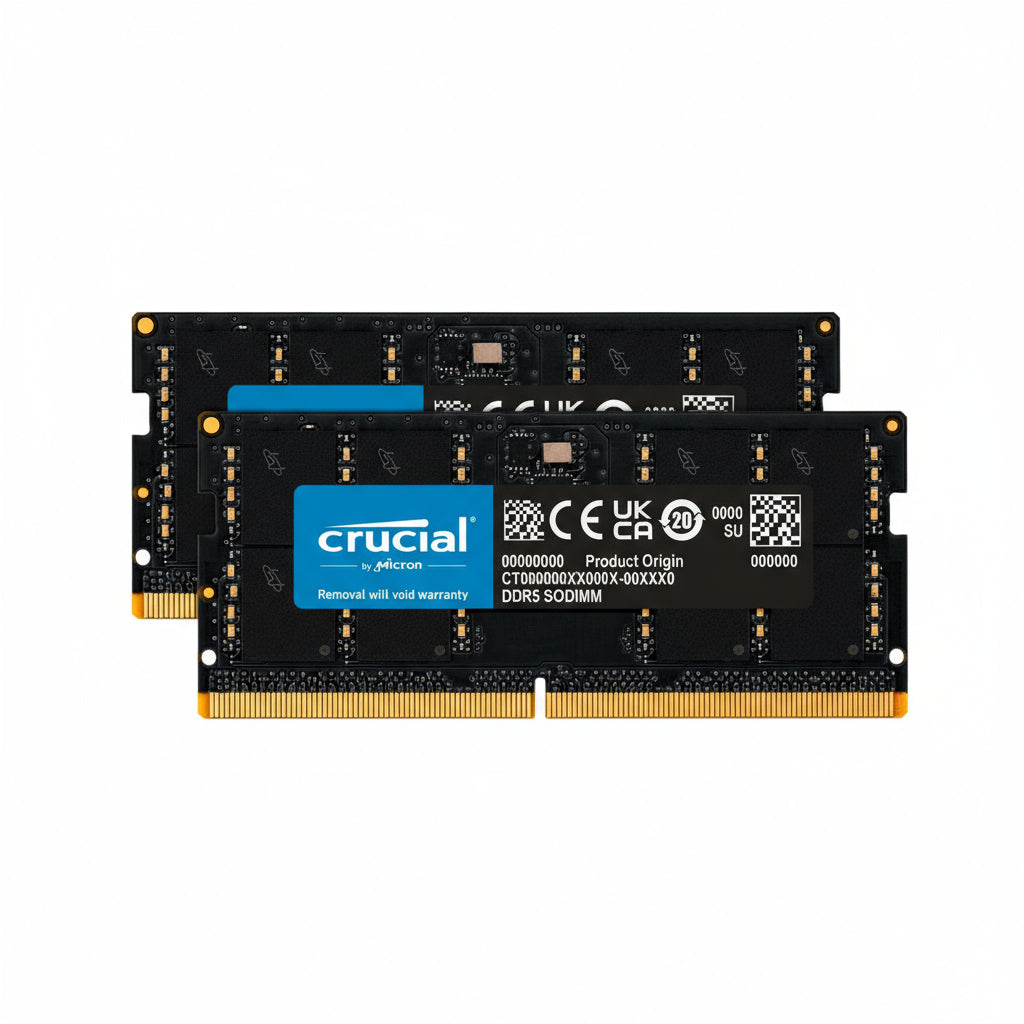 Crucial 32GB Kit (16GBx2) DDR5 5600 SODIMM Laptop Memory