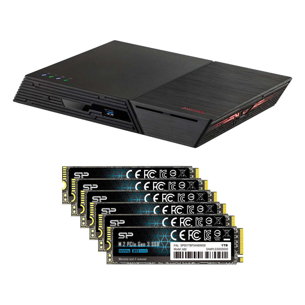 Asustor Flashstor 6 FS6706T - 6 Bay All-SDD NAS Storage, Quad Core