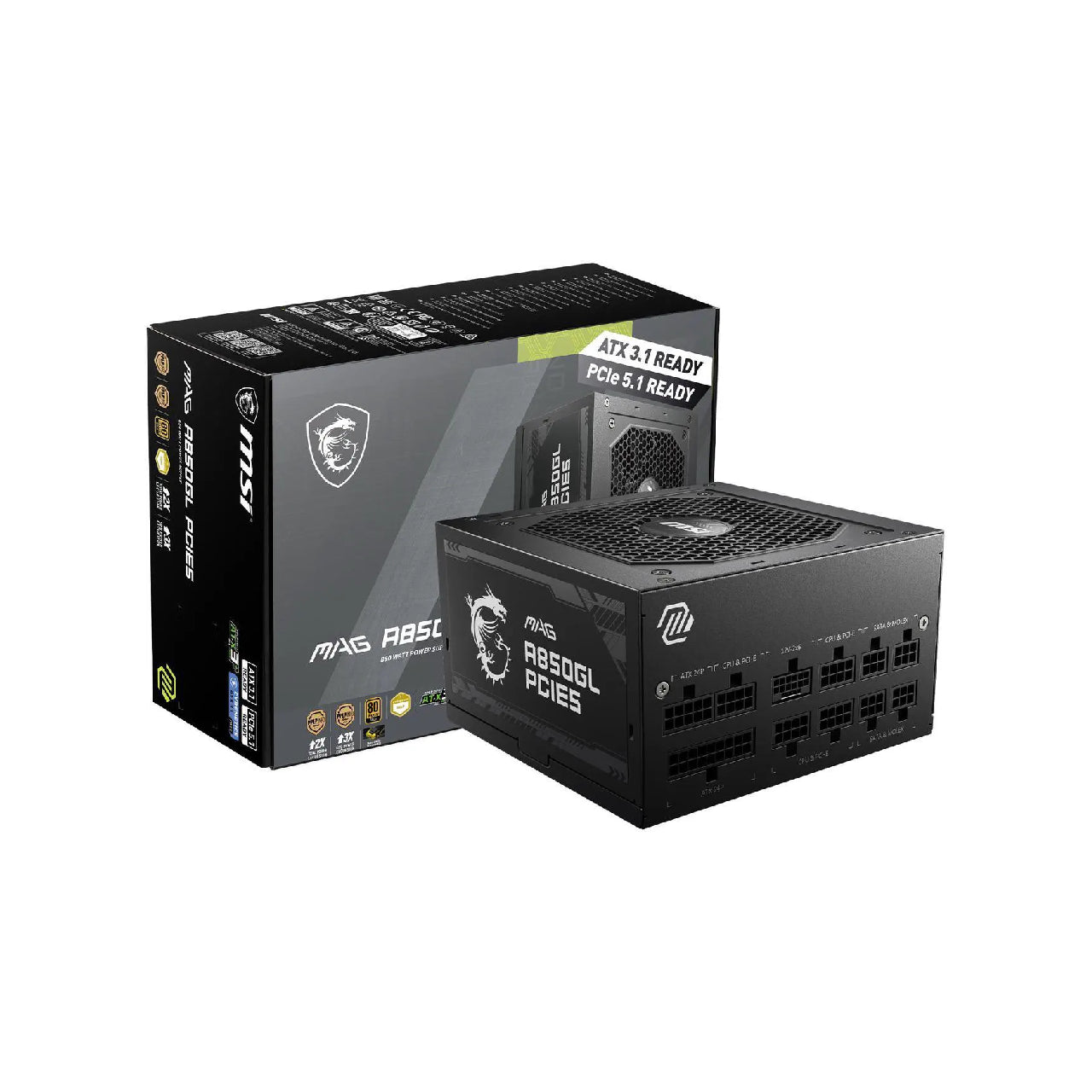 MSI MAG A850GL PCIE5 850W 80 Plus Gold Fully Modular PSU