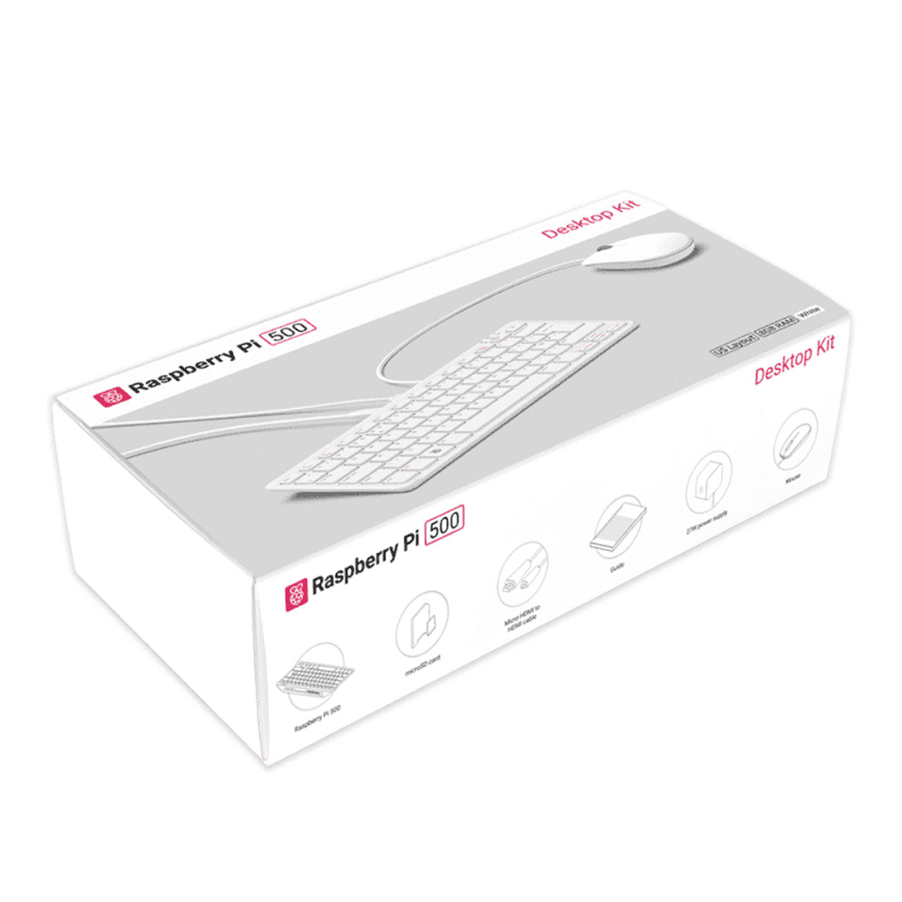 Raspberry Pi 500, Desktop Kit Computer (US) including cable, mouse 