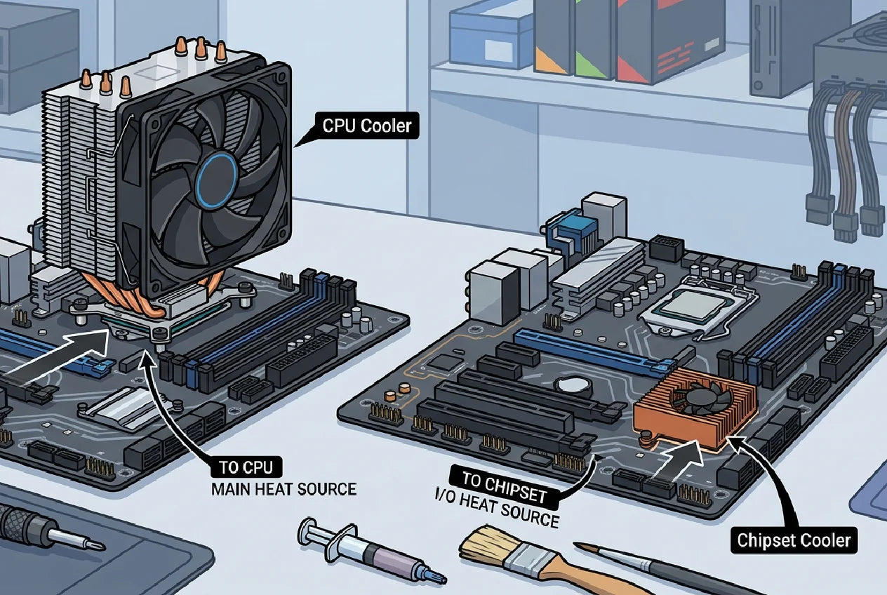 CPU Cooler vs. Chipset Cooler: What Every PC Builder Needs to Know