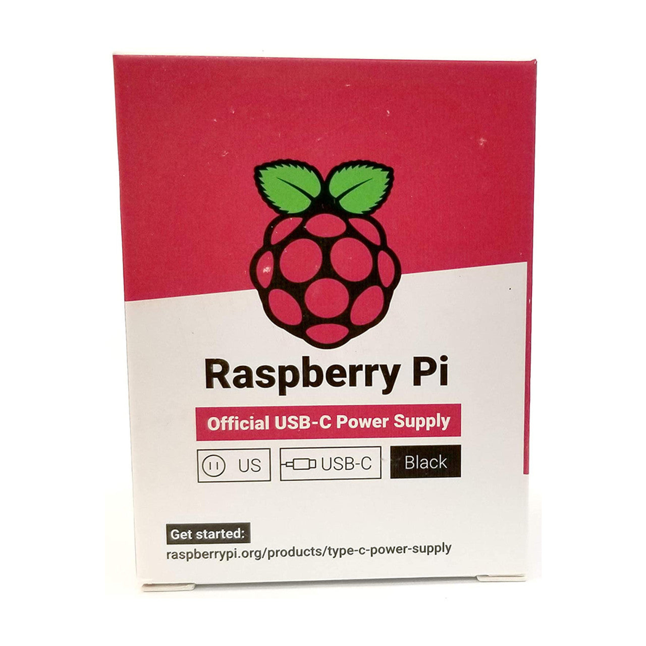 Raspberry Pi 4 Model B Official PSU, USB-C, 5.1V, 3A, US Plug, Black