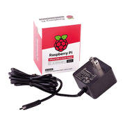 Raspberry Pi 4 Model B Official PSU, USB-C, 5.1V, 3A, US Plug, Black