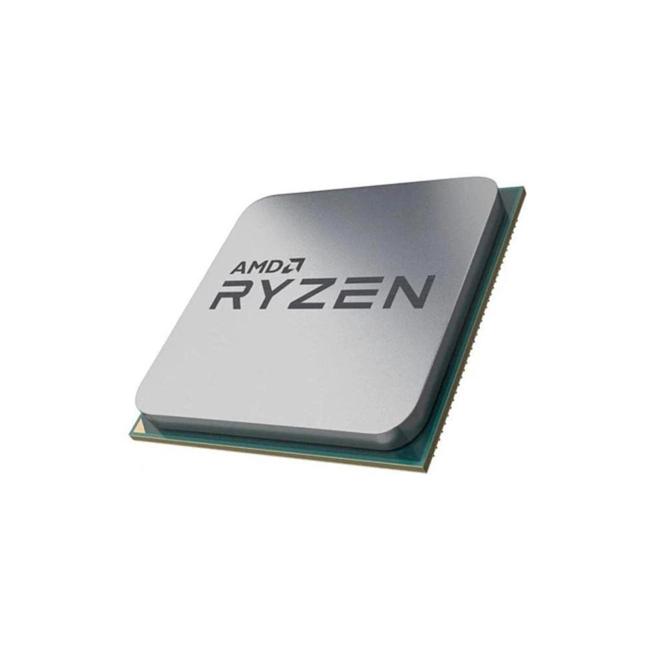 AMD Ryzen CPU on a white background
