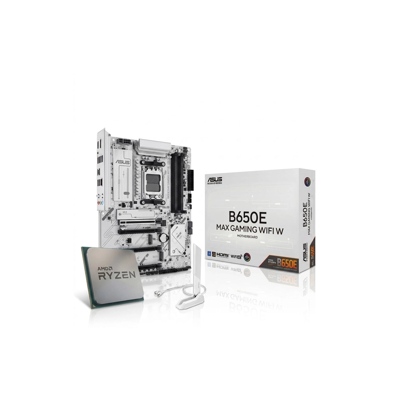 AMD Ryzen 7 7800X3D Desktop Processor OEM w/ ASUS AM5 ATX Motherboard B650E WIFI