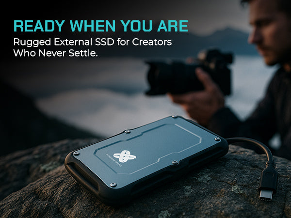 Titanium One Portable External SSD 500GB USB 3.2 Gen 2 IP66 Water/Dust/Shock Proof for PC Laptop Mac Android Game Console