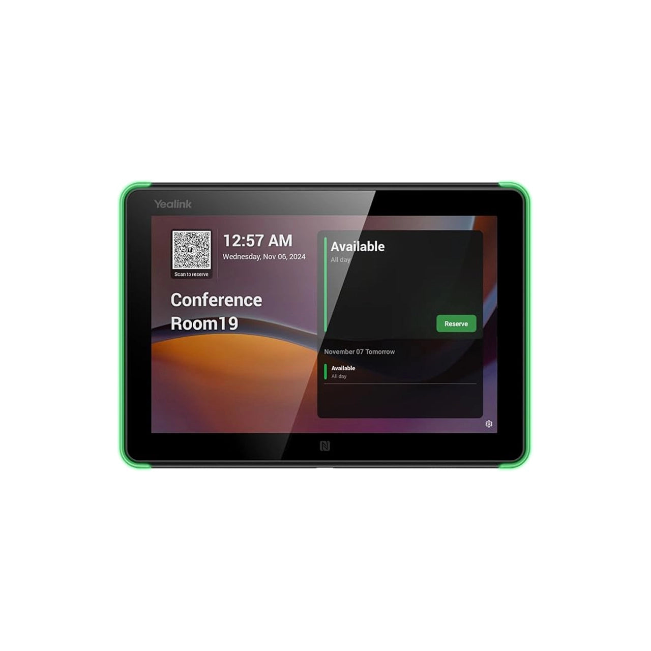 Yealink RoomPanel E2 Meeting Room Scheduling Panel | 8-Inch Touchscreen | Android 13 | RGB LED Bar | PoE | 1303172