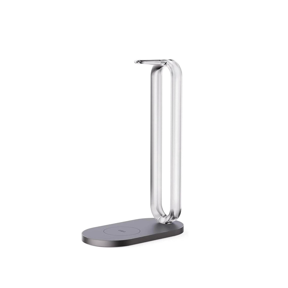 Clear paper towel holder on a white background