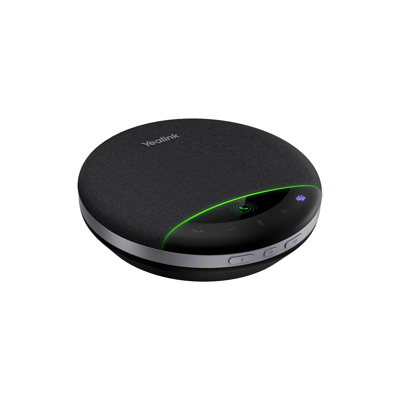 Black electronic device with Yealink branding on a white background