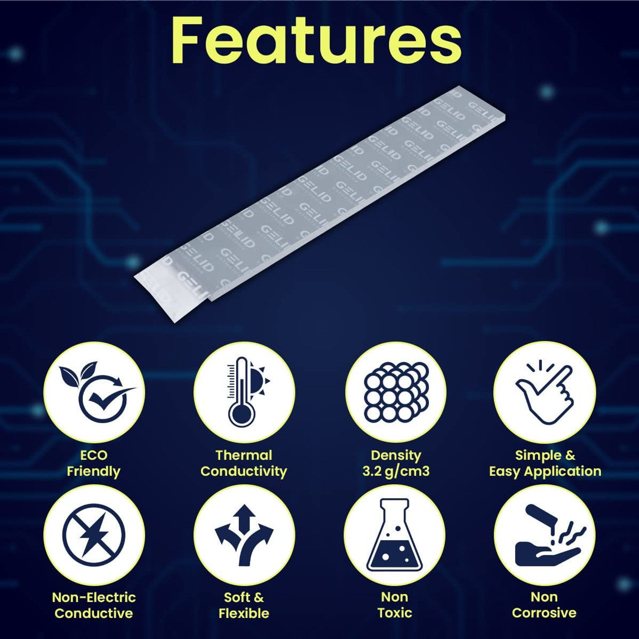 Gelid Solutions GP-Extreme 120x20x2.5 (2pcs) Excellent Heat Conduction, Ideal Gap Filler TP-VP05-F