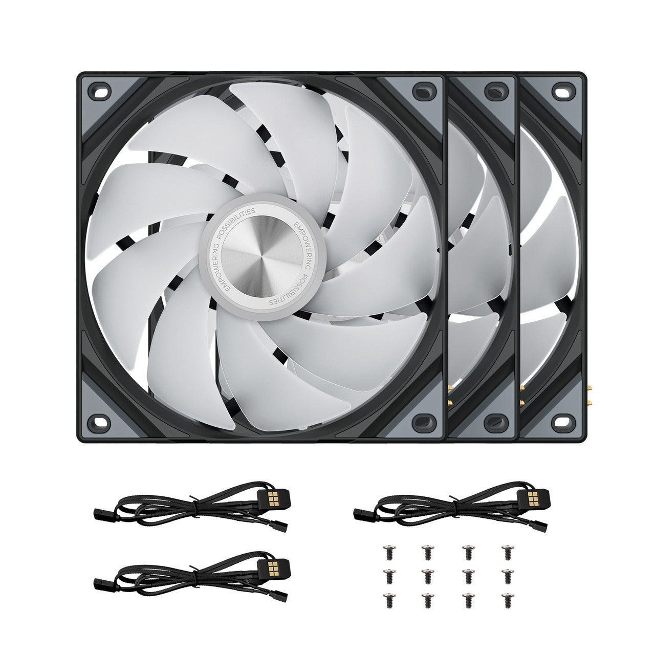 tryx rota sl argb 120mmケースファン三個セット TRYX ROTA SL 120 ARGB Black Case Fans - 3 Pack | GigaParts.com