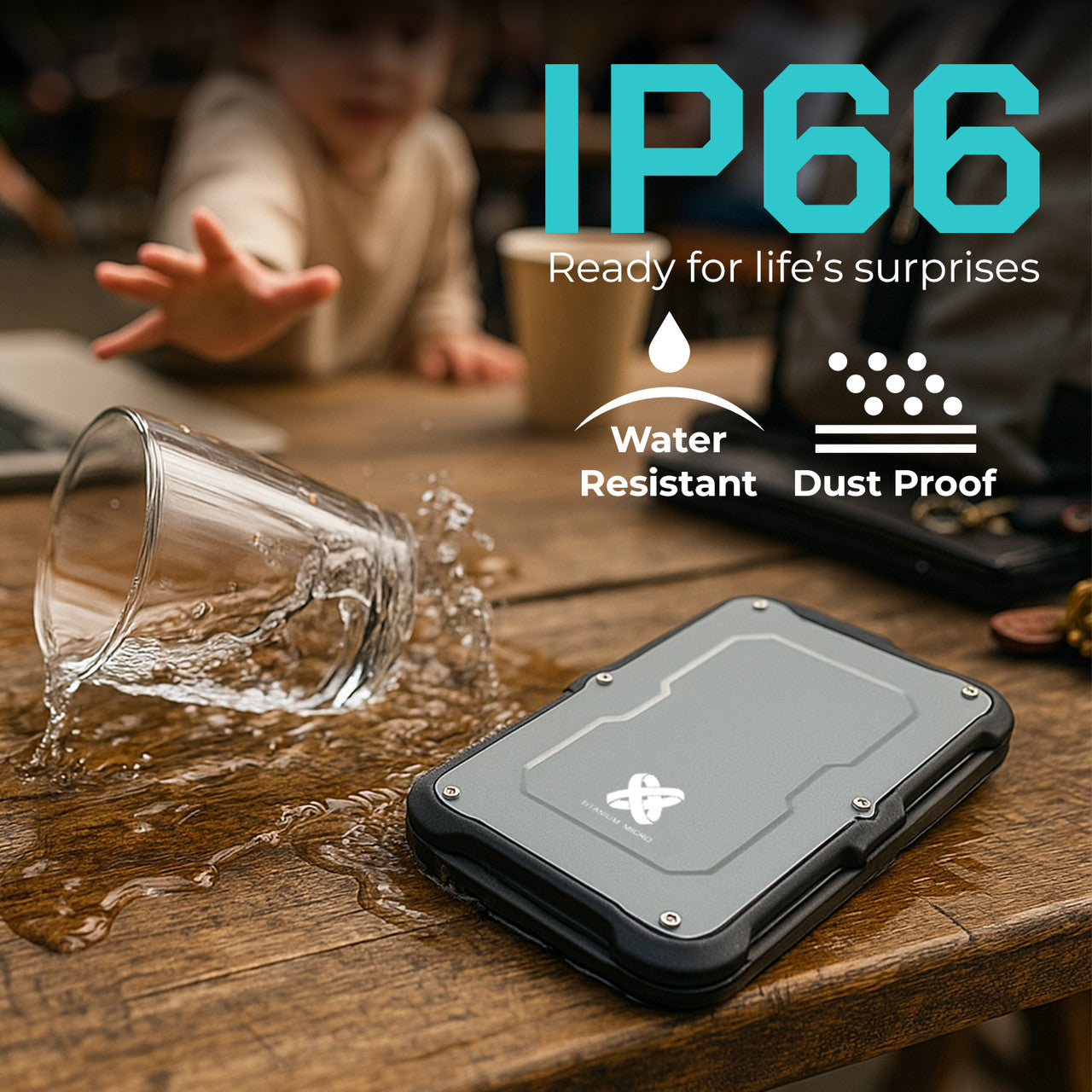 Titanium One Portable External SSD 250GB USB 3.2 Gen 2 IP66 Water/Dust/Shock Proof for PC Laptop Mac Android Game Console