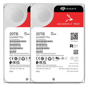 Seagate IronWolf Pro 20TB Enterprise NAS Internal Hard Drive 3.5" SATA 6Gb/s 7200RPM 256MB Cache HDD ST20000NT001 (Pack of 2)