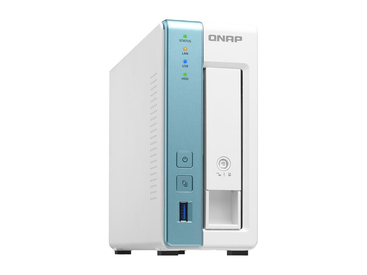 QNAP TS-131K-US 1-Bay Personal Cloud NAS for Backup and Data Sharing. Annapurna Labs 4-core 1.7GHz, 1GB RAM