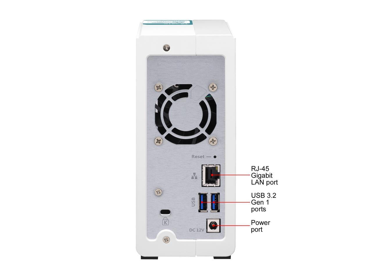 QNAP TS-131K-US 1-Bay Personal Cloud NAS for Backup and Data Sharing. Annapurna Labs 4-core 1.7GHz, 1GB RAM