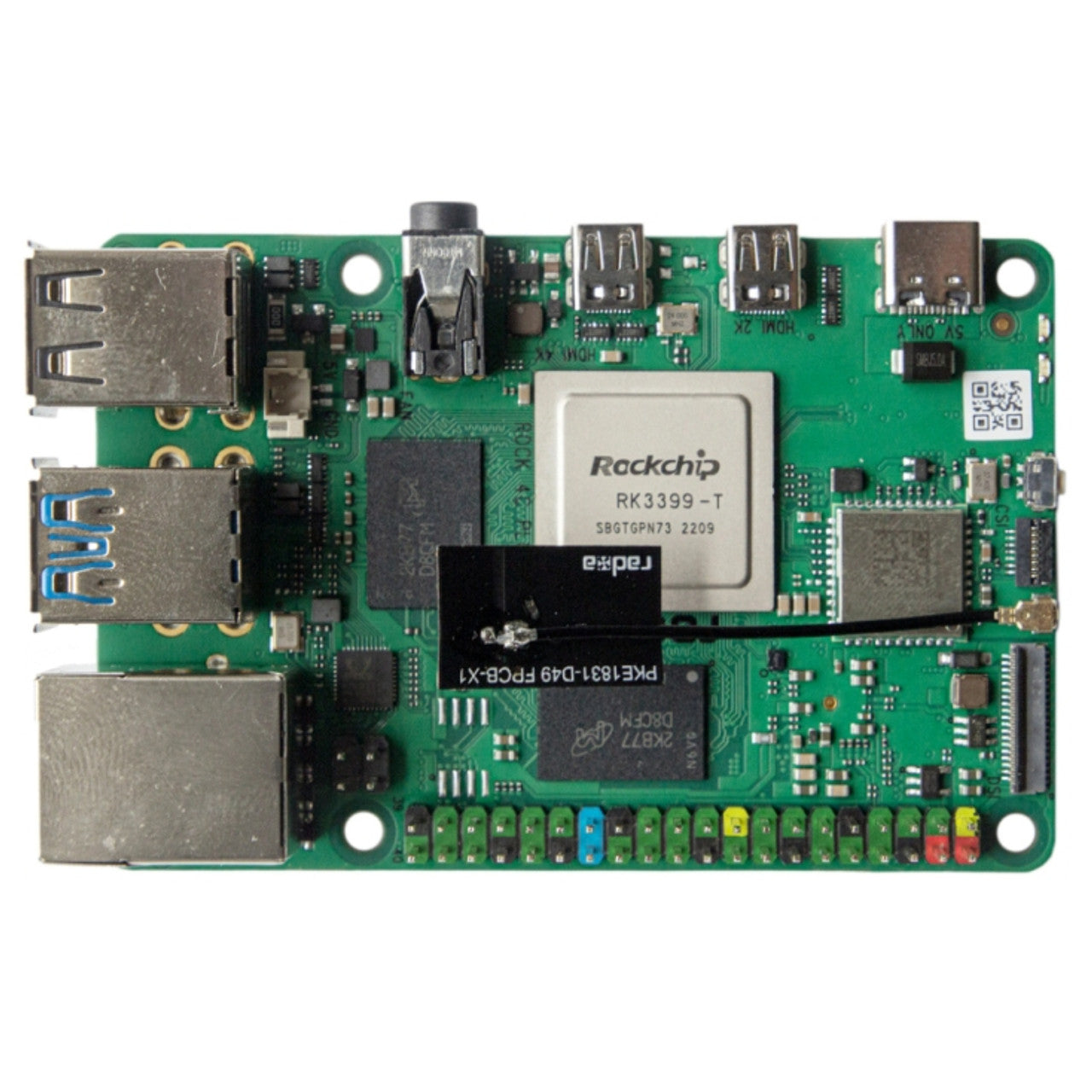 OKdo ROCK 4 Model C+ 4GB Single Board Computer Starter Kit with PSU, Case, Preloaded Linux OS, Heat Sink, Fan 230-6199