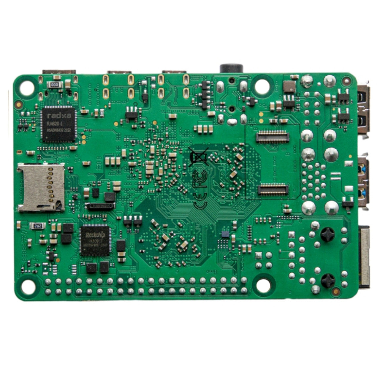 OKdo ROCK 4 Model C+ 4GB Single Board Computer Starter Kit with PSU, Case, Preloaded Linux OS, Heat Sink, Fan 230-6199