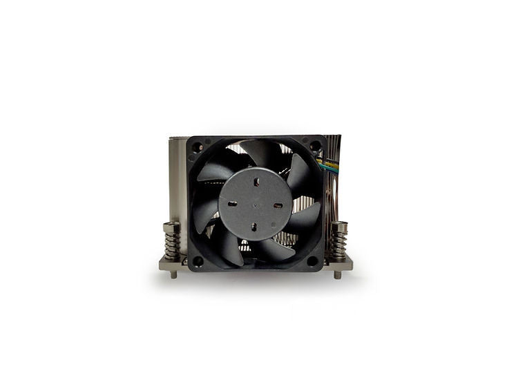 The combination of aluminum fins and a side-mounted fan provides excellent airflow and heat dissipation.