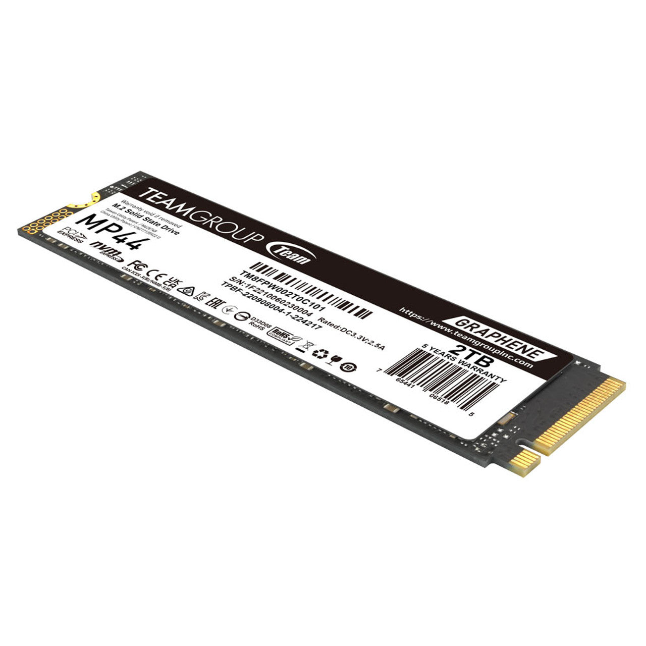 TEAMGROUP MP44 2TB SLC Cache Gen 4x4 M.2 2280 PCIe 4.0 NVMe Laptop, Desktop, NAS SSD Read Up to 7400MB/s TM8FPW002T0C101