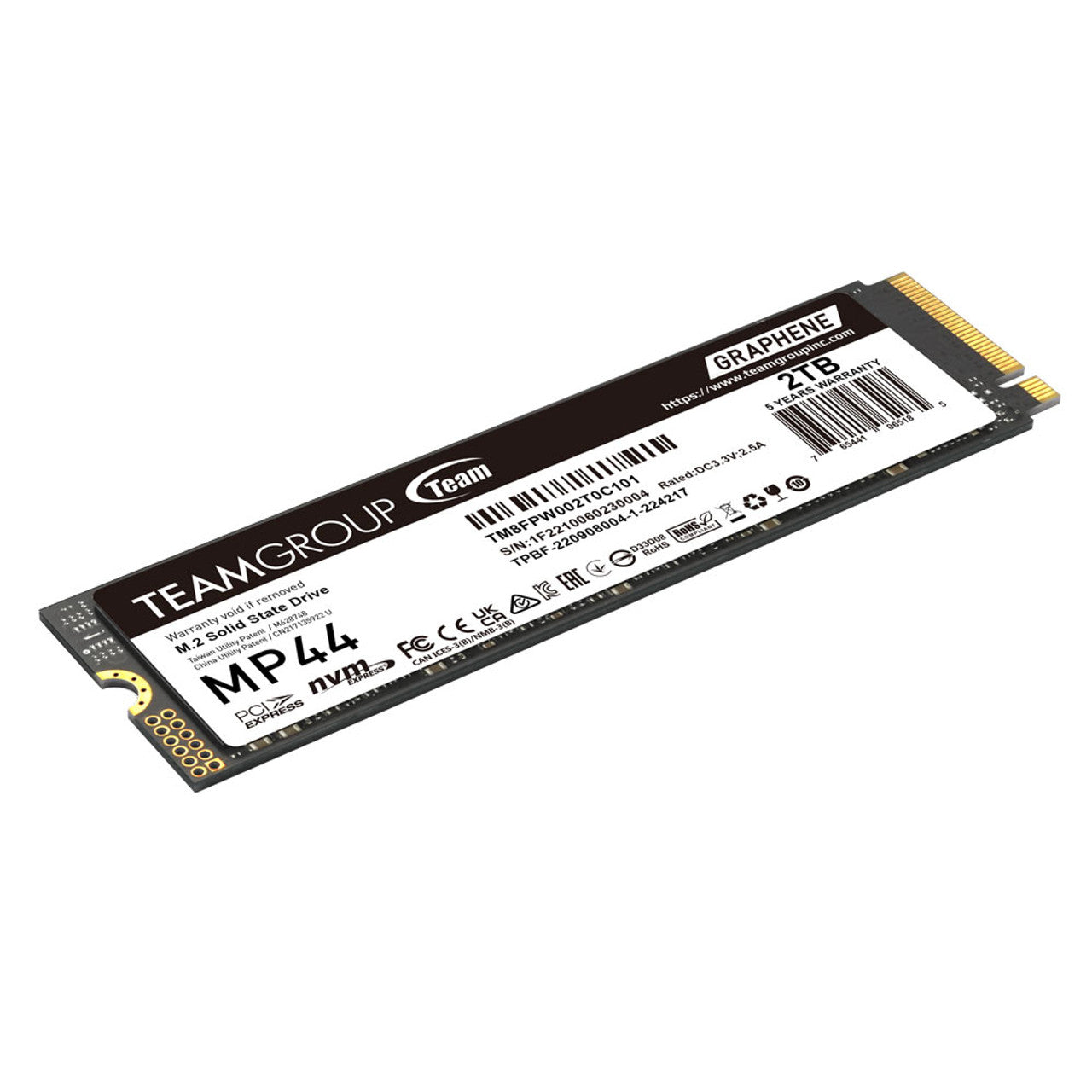 TEAMGROUP MP44 2TB SLC Cache Gen 4x4 M.2 2280 PCIe 4.0 NVMe Laptop, Desktop, NAS SSD Read Up to 7400MB/s TM8FPW002T0C101