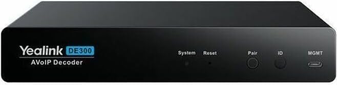 Yealink DE300 AVoIP Decoder | 4K@60Hz 4:4:4 | 16ms Ultra-Low Latency | 2x2 Video Matrix | PoE+ | 1303135
