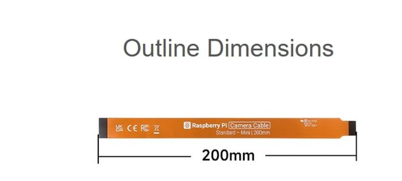Raspberry Pi Accessories, Adapter cables, Length 200mm, Supports camera SC1128