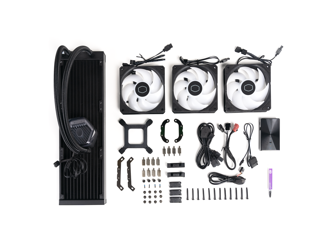 Cooler Master MasterLiquid 360 ATMOS ARGB 120mm 4-Pin PWM 2500RPM AIO Liquid Cooler - Black (MLX-D36M-A25PZ-R1)