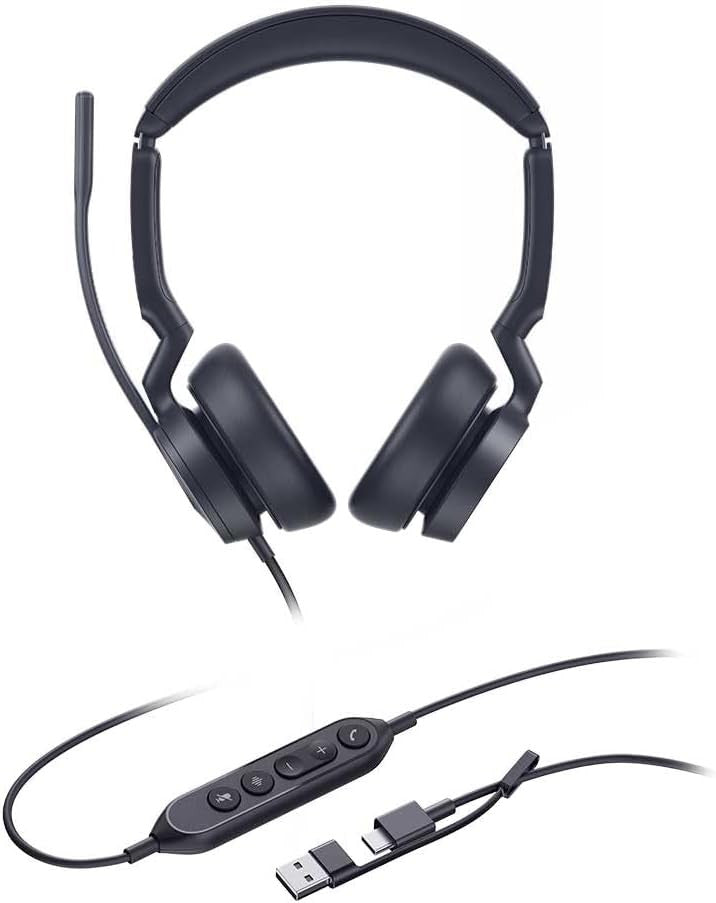 Dual-microphone noise cancellation and soft ear cushions ensure focused communication and all-day comfort.