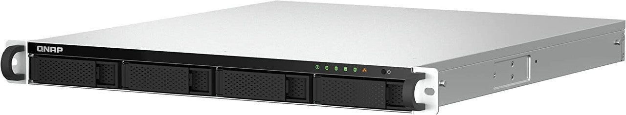 QNAP 1U 4-bay short depth rackmount NAS, Intel Celeron N5105/N5095 4C/4T, 8GB RAM On-Board, Single PSU TS-464eU-8G-US
