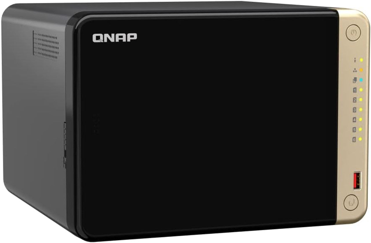 QNAP 6-Bay High-Performance Desktop NAS. Intel Celeron N5105/N5095 4C/4T, 8GB DDR4 RAM On-Board, 2 x 2.5GbE TS-664-8G-US