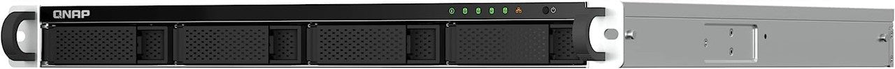 QNAP 1U 4-bay short depth rackmount NAS, Intel Celeron N5105/N5095 4C/4T, 8GB RAM On-Board, Single PSU TS-464eU-8G-US