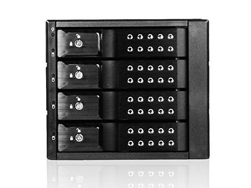 iStarUSA BPN-DE340SS 3x5.25" to 4x3.5" SAS/SATA 6.0 Gb/s Trayless Hot-Swap Cage Black