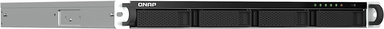 QNAP 1U 4-bay short depth rackmount NAS, Intel Celeron N5105/N5095 4C/4T, 8GB RAM On-Board, Single PSU TS-464eU-8G-US