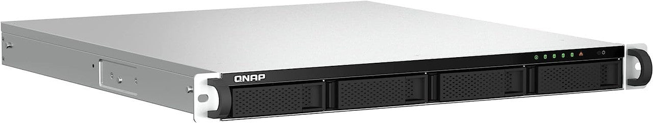 QNAP 1U 4-bay short depth rackmount NAS, Intel Celeron N5105/N5095 4C/4T, 8GB RAM On-Board, Single PSU TS-464eU-8G-US