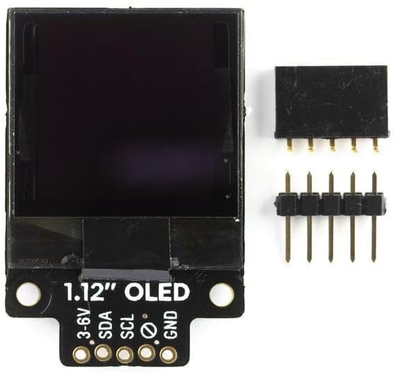 Pimoroni 1.12" Mono OLED Display | 128x128 | I2C | White/Black | Breakout Board | PIM374