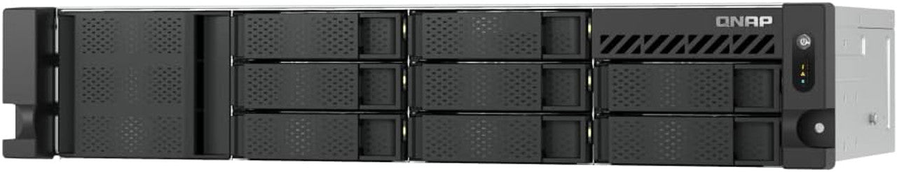 QNAP 2U 8-Bay short depth rackmount NAS/iSCSI IP-SAN, Intel Atom C5125 8C 2.8GHz, 8GB RAM, Redundant 300W TS-855EU-RP-8G-US