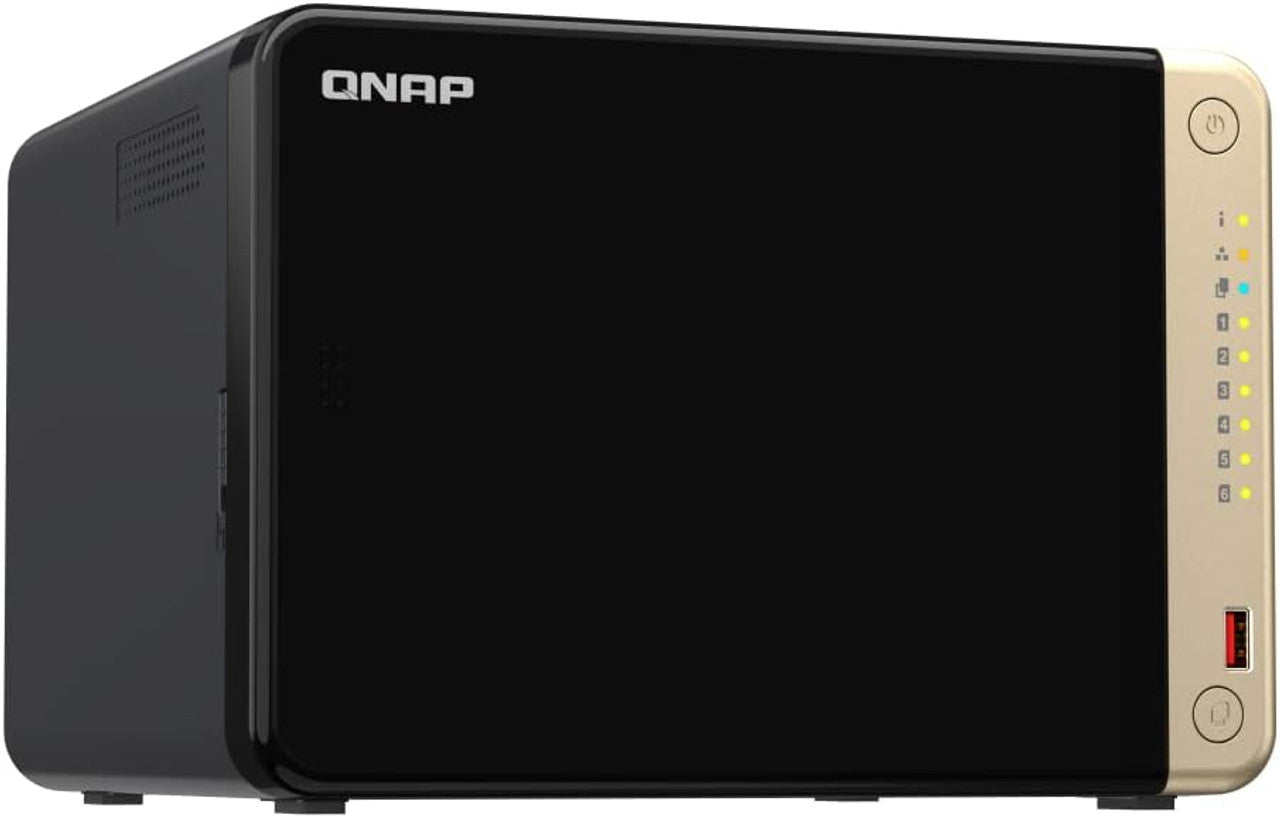 QNAP 6-Bay High-Performance Desktop NAS. Intel Celeron N5105/N5095 4C/4T, 8GB DDR4 RAM On-Board, 2 x 2.5GbE TS-664-8G-US