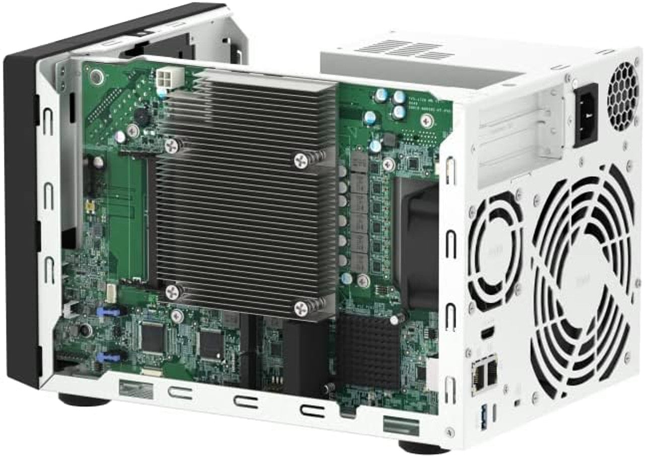 QNAP Ultra-High Speed 4 Bay NAS. Intel Pentium Gold G7400 Processor, 8GB DDR4 RAM, HDMI 1.4b, 250W PSU TVS-H474-PT-8G-US