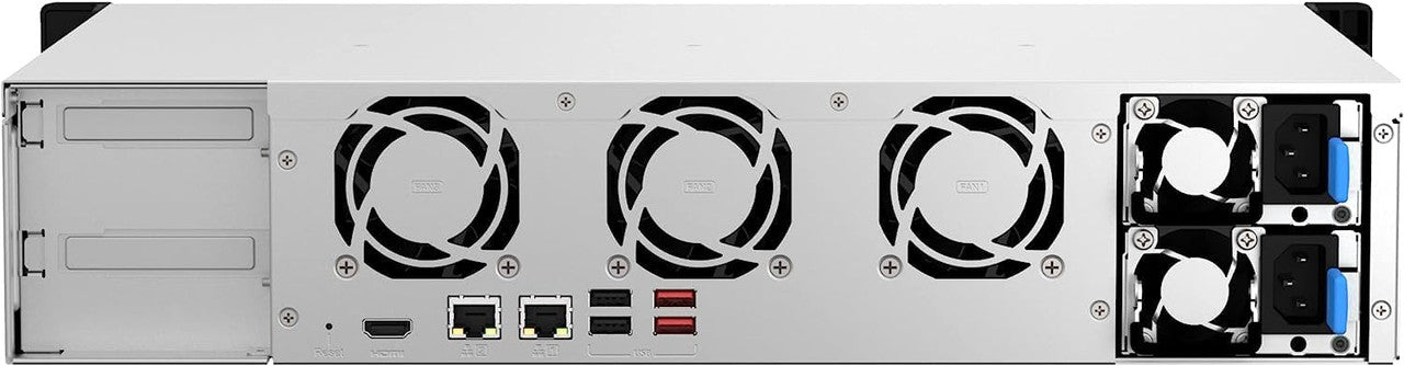 QNAP 2U 8-bay short depth rackmount NAS, Intel Celeron N5095 4C/4T, 8GB RAM On-Board, Redundant PSU TS-864EU-RP-8G-US