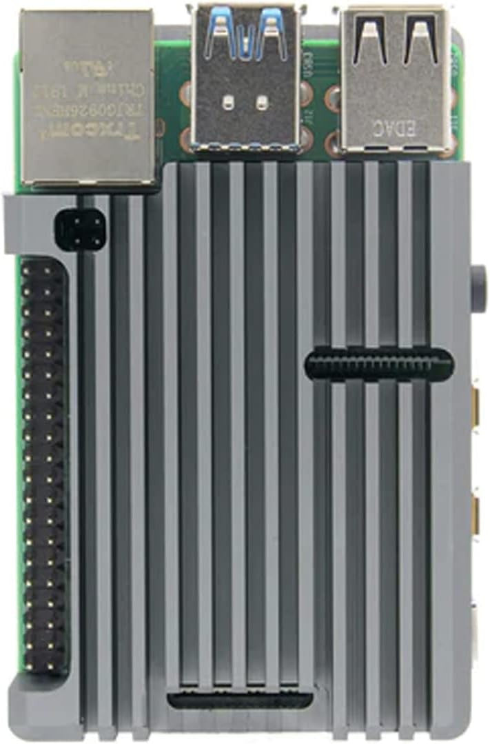 Raspberry Pi Aluminum Alloy Passive Cooling Case for Raspberry Pi 4B Grey ODS706