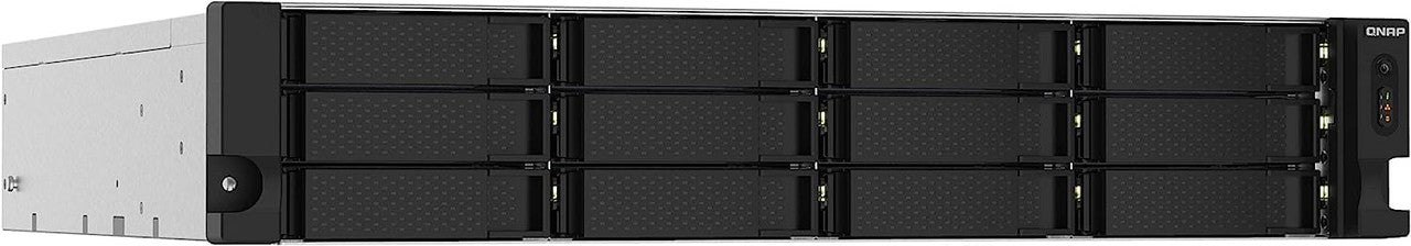 QNAP 2U 12-Bay ARM-based 2.5G &10G NAS, Quad Core 1.7GHz, 4GB DDR3 RAM, 2 x 10GbE SFP+, Redundant PSU TS-1232PXU-RP-4G-US