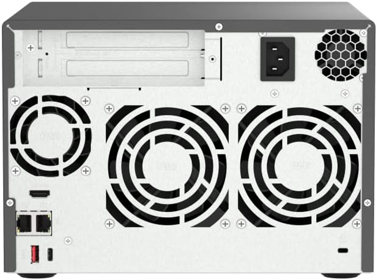 QNAP Ultra-High Speed 6 Bay NAS. Intel Core i3-12100 4C/8T, 16GB DDR4 RAM, HDMI 1.4b, 250W PSU TVS-H674-i3-16G-US