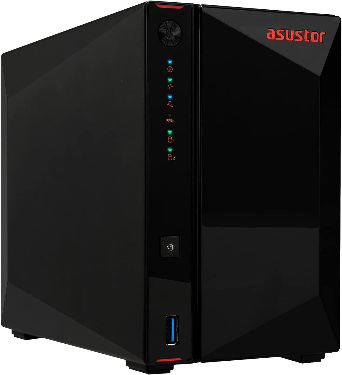 Asustor AS5402T Nimbustor 2 Gen2 2 Bay NAS,Quad-Core 2.0GHz CPU,Dual 2.5GbE Ports,4GB DDR4,4x M.2 SSD Slots (Diskless)