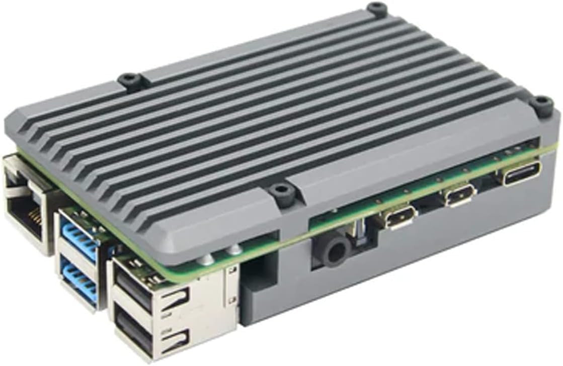 Raspberry Pi Aluminum Alloy Passive Cooling Case for Raspberry Pi 4B Grey ODS706