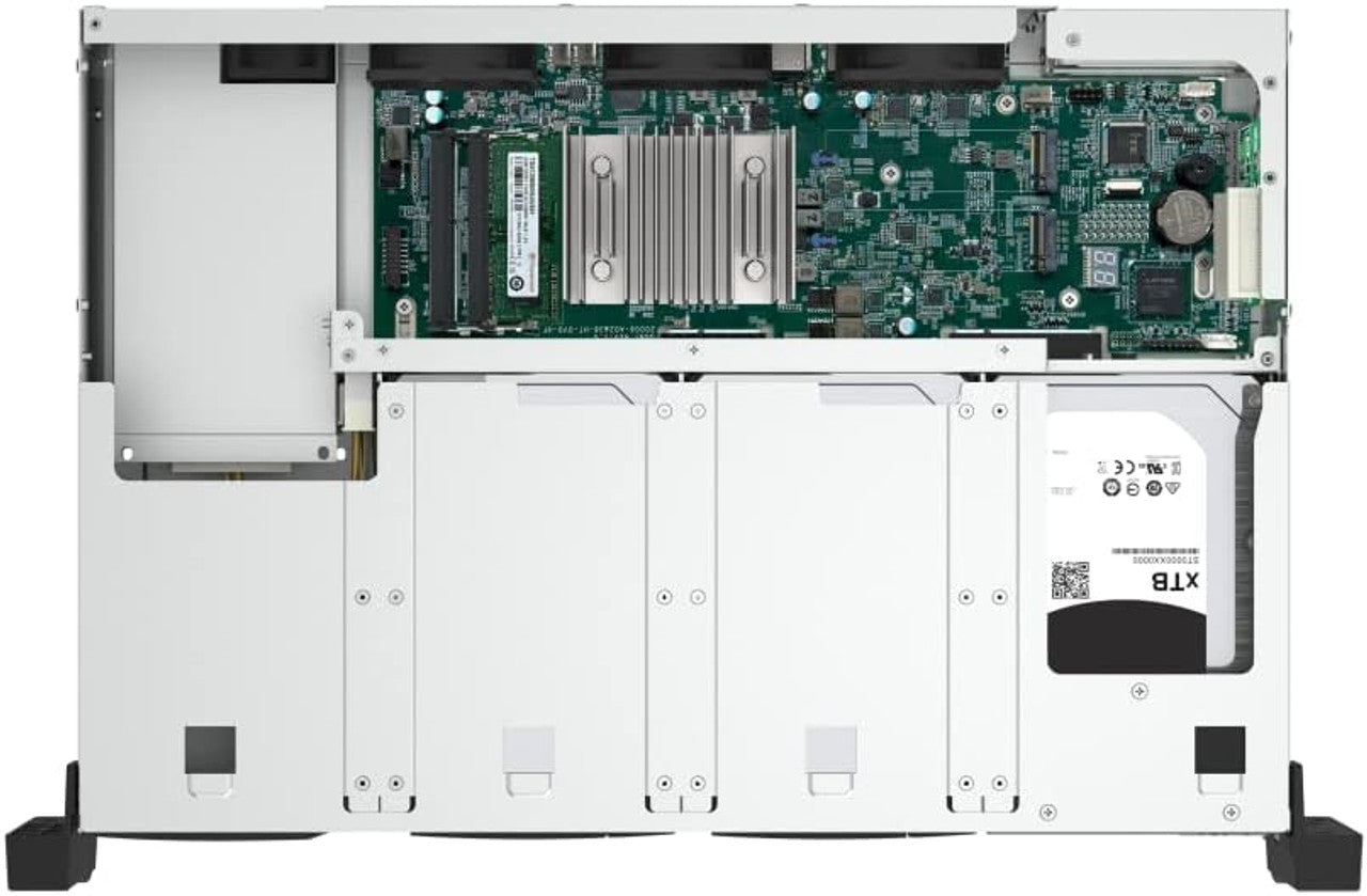 QNAP 2U 8-Bay short depth rackmount NAS/iSCSI IP-SAN, Intel Atom C5125 8C 2.8GHz, 8GB RAM, Redundant 300W TS-855EU-RP-8G-US