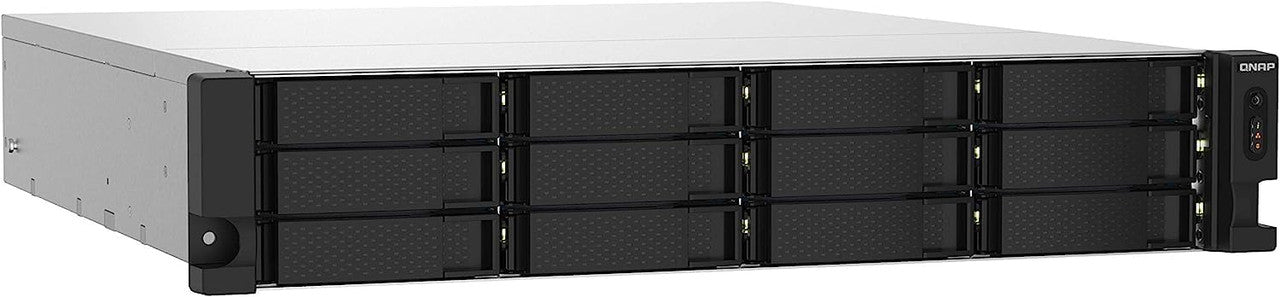 QNAP 2U 12-Bay ARM-based 2.5G &10G NAS, Quad Core 1.7GHz, 4GB DDR3 RAM, 2 x 10GbE SFP+, Redundant PSU TS-1232PXU-RP-4G-US