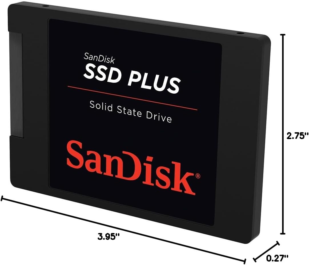 SanDisk Plus Internal SSD | SATA III 6Gb/s | 2.5-Inch 7mm | Up to 545MB/s | 500GB / 1TB / 2TB