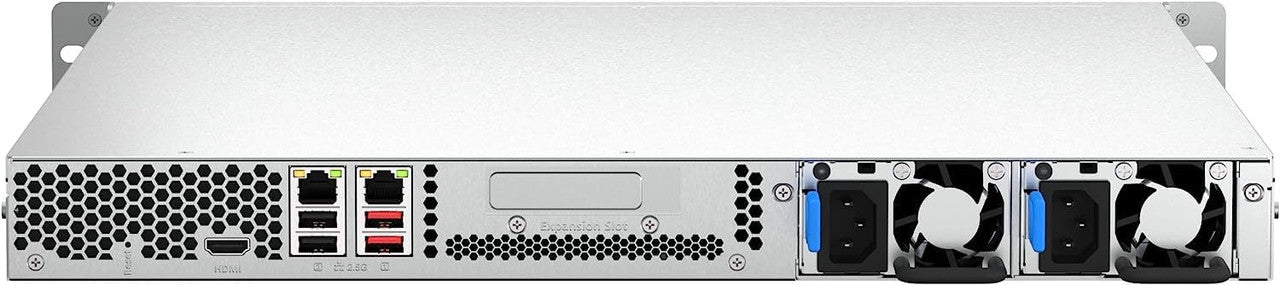 QNAP 1U 4-bay NAS/iSCSI IP-SAN, Intel Celeron N5105/N5095 4C/4T, 8GB DDR4 RAM, 2.5GbE LAN, Redundant PSU TS-464U-RP-8G-US