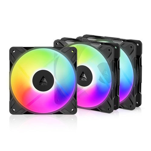 Arctic P12 Pro Reverse A-RGB PWM 120mm 3000RPM 4-Pin Case Fanr 3 Pieces (Black)